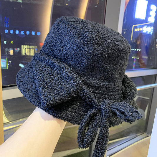Lamb Velvet Double-Sided Fisherman Hat Female Windproof Cap
