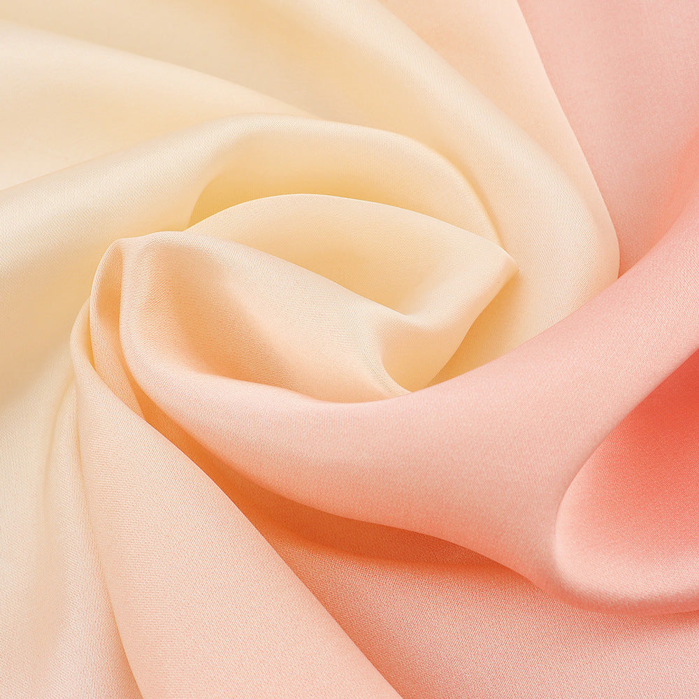 Gradient Color Artificial Silk Square Scarf 90cm Fashion All-match Scarf