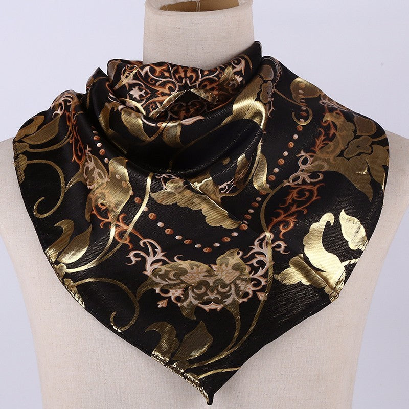 Arab women's silk scarf cover printed jacquard scarf