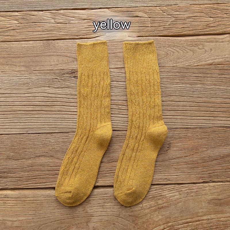 Women's Thickened Keep Warm Pure Color Retro Stockings