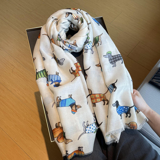 Autumn And Winter Cotton And Linen Scarf