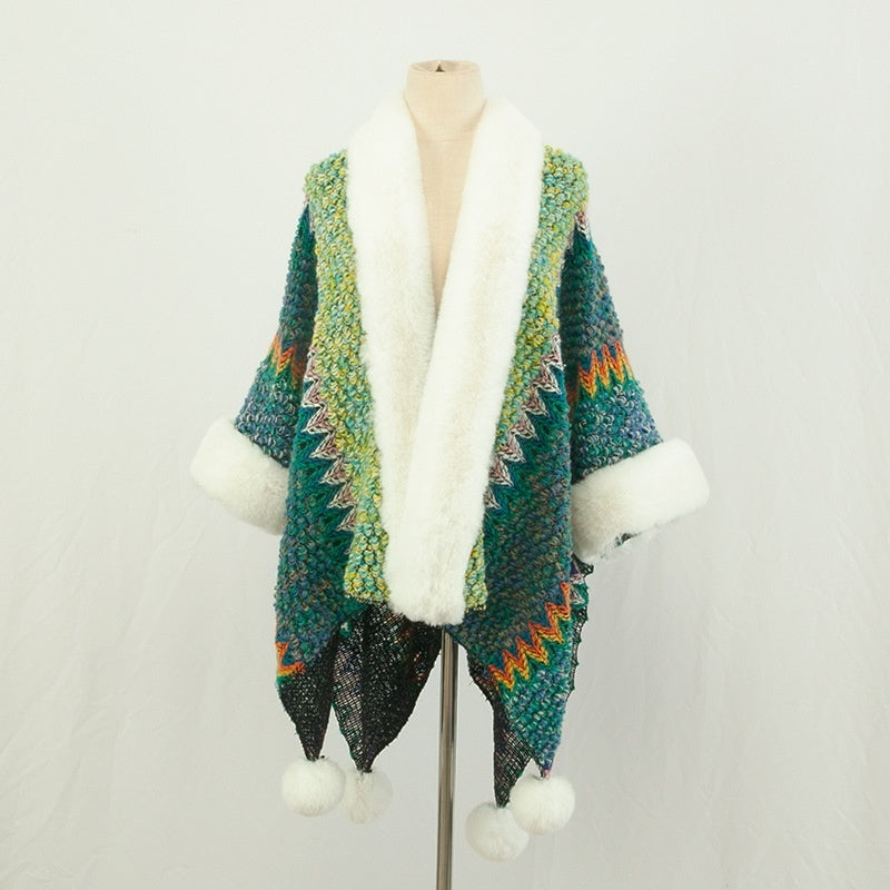Ethnic Style Travel Cloak Scarf Dual-use