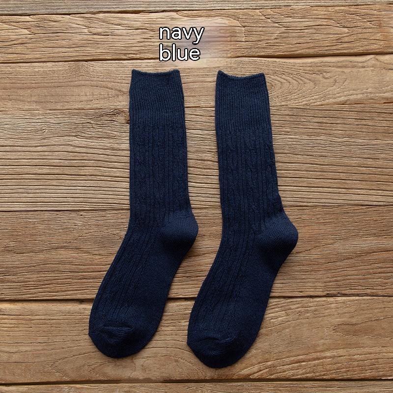 Women's Thickened Keep Warm Pure Color Retro Stockings