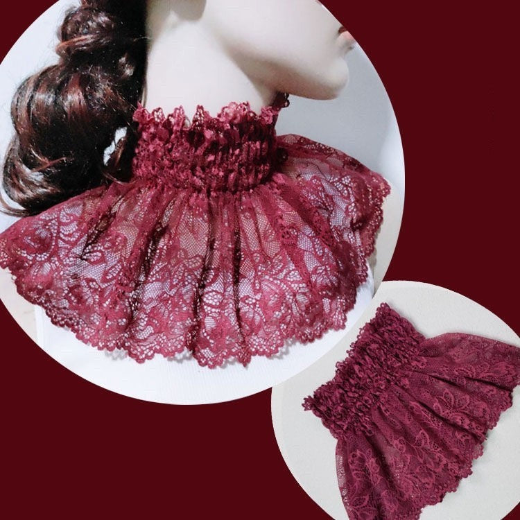 Hitching Fake Clothes Collar Mouth Spring And Autumn Winter Lace Scarf Female