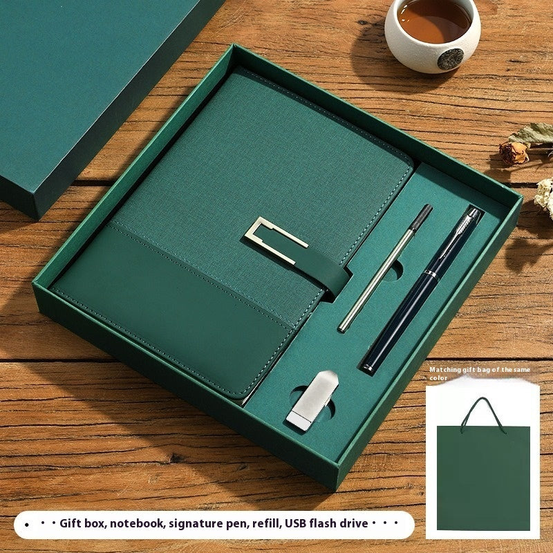 Business Thickening Notebook Soft Leather High-grade Gift Set