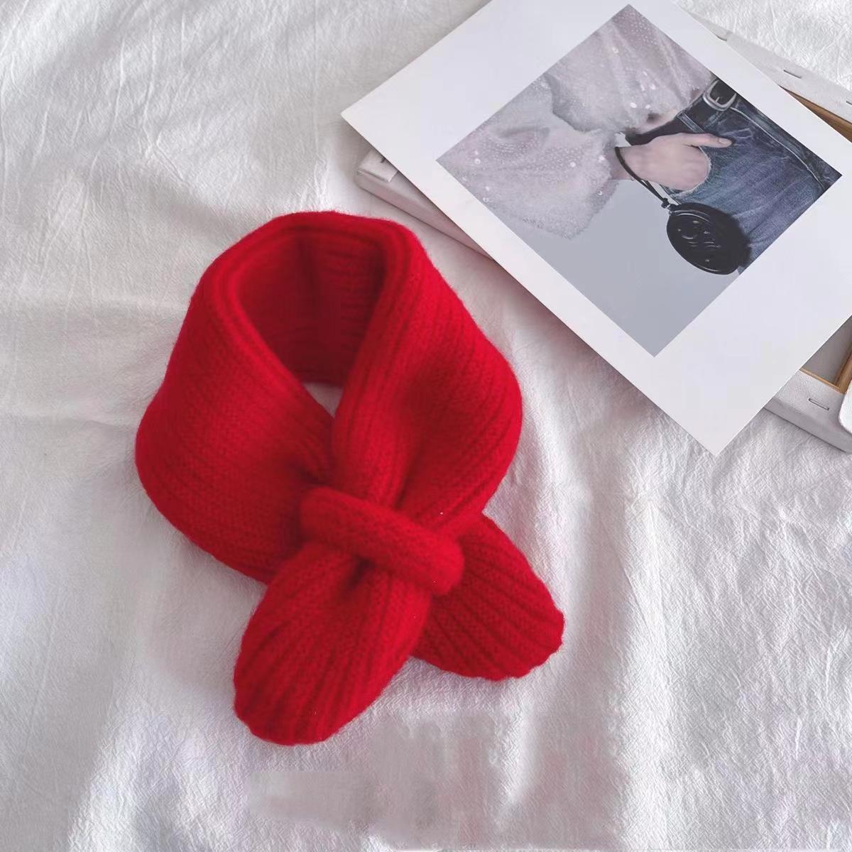 Autumn And Winter Thermal Knitting Wool Baby Bib Scarf