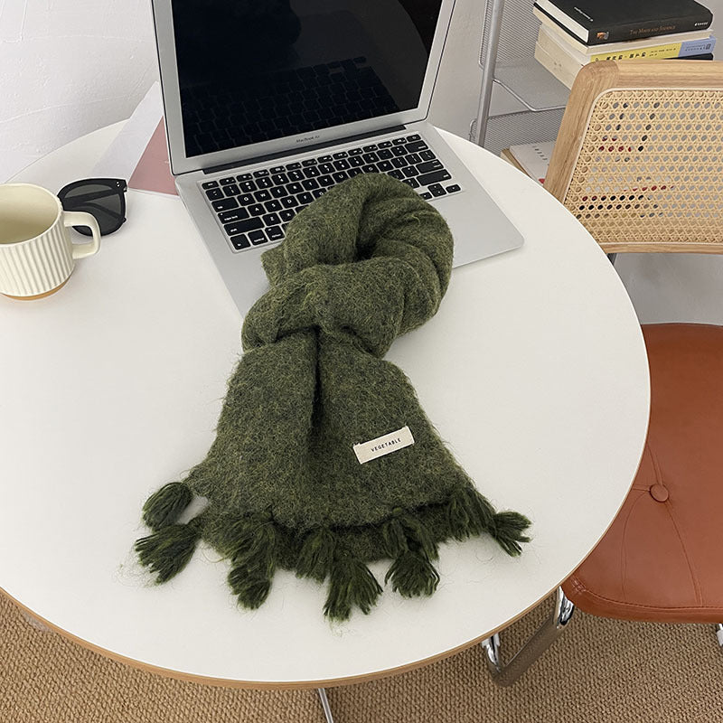 Women's Autumn And Winter Warm Wool Scarf