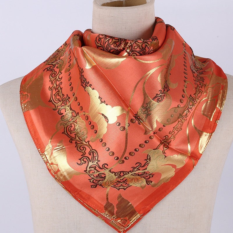 Arab women's silk scarf cover printed jacquard scarf