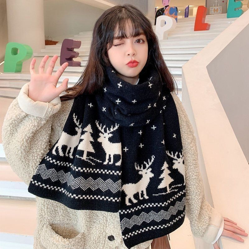 Cashmere Like Warm And Thickened Scarf In Winter