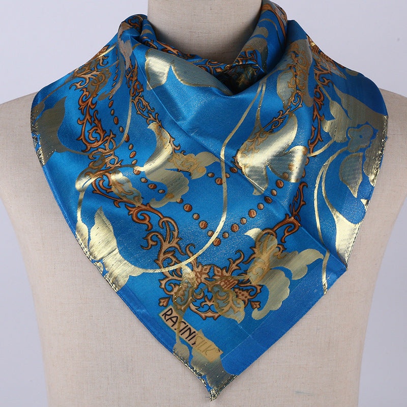 Arab women's silk scarf cover printed jacquard scarf