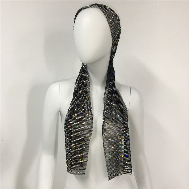 Women's Stretch Rhinestone Hairband Bandana Hat