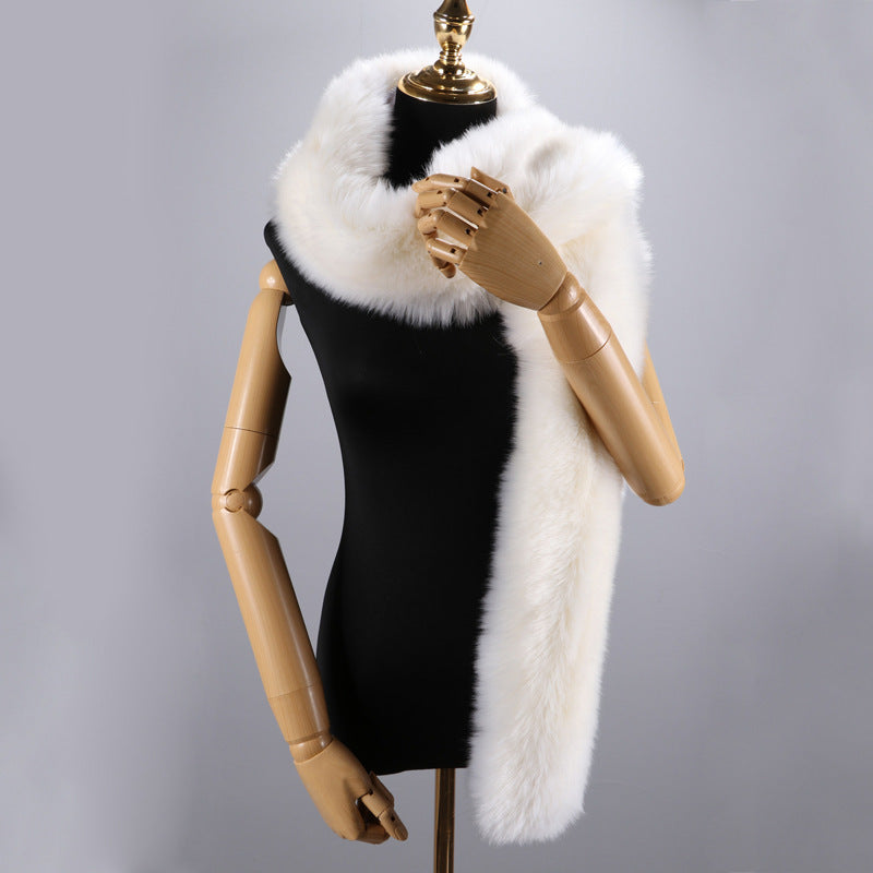 Women's Imitation Fox Fur Winter Extended Bib Shawl