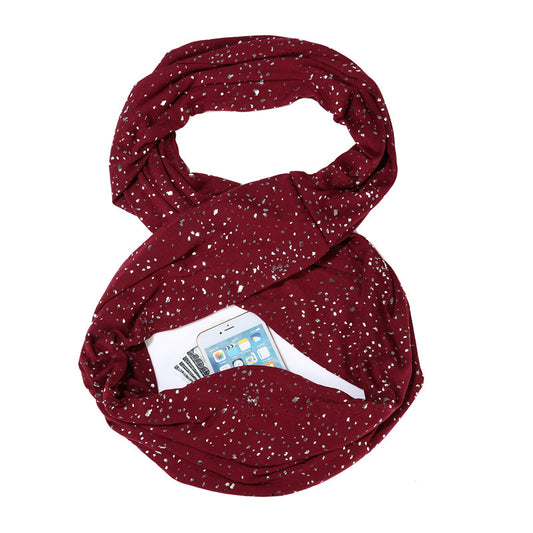 Zip pocket scarf