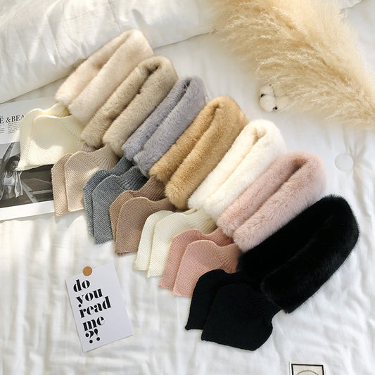 Women's Thick And Warm Plush Rabbit-like Scarf