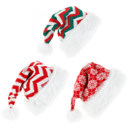 Knitted woolen christmas hat