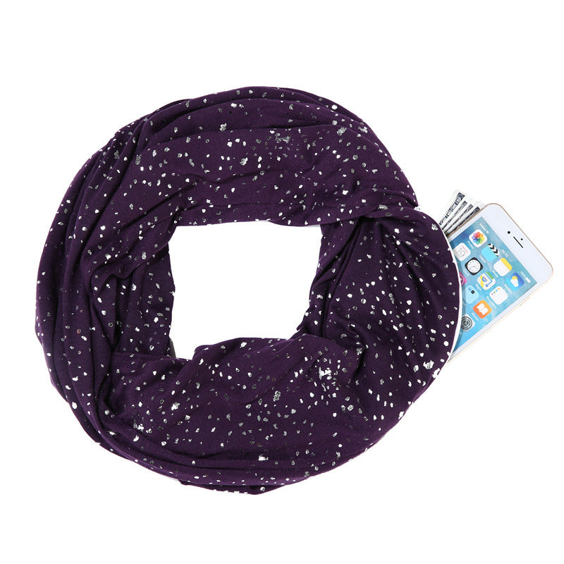 Zip pocket scarf