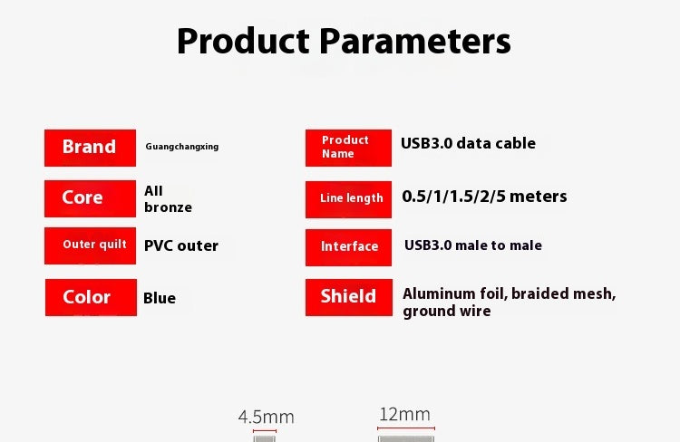 Usb30 Public-to-public Mobile Hard Disk Box Data Cable