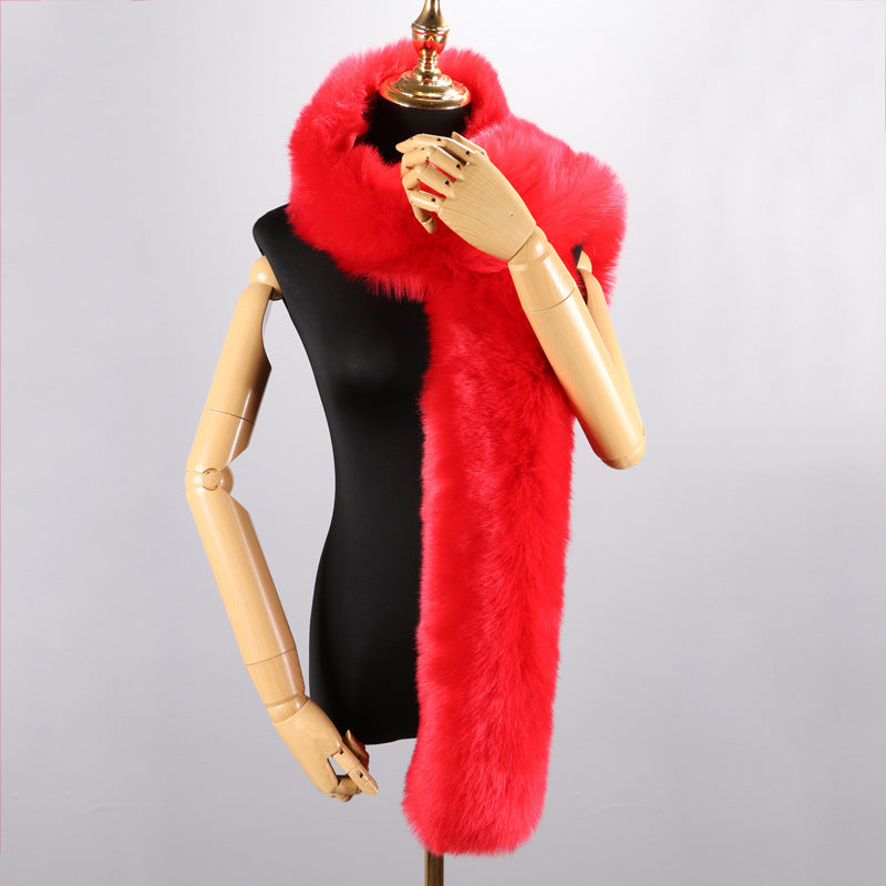 Women's Imitation Fox Fur Winter Extended Bib Shawl