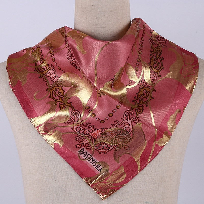 Arab women's silk scarf cover printed jacquard scarf