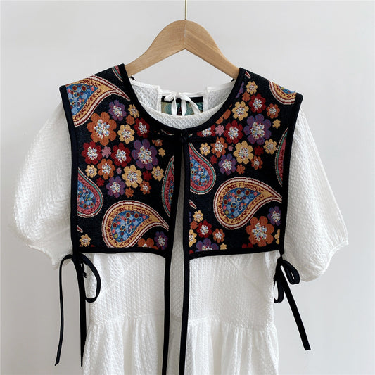 Embroidered Shoulder Scarf Small Shawl Fake Collar
