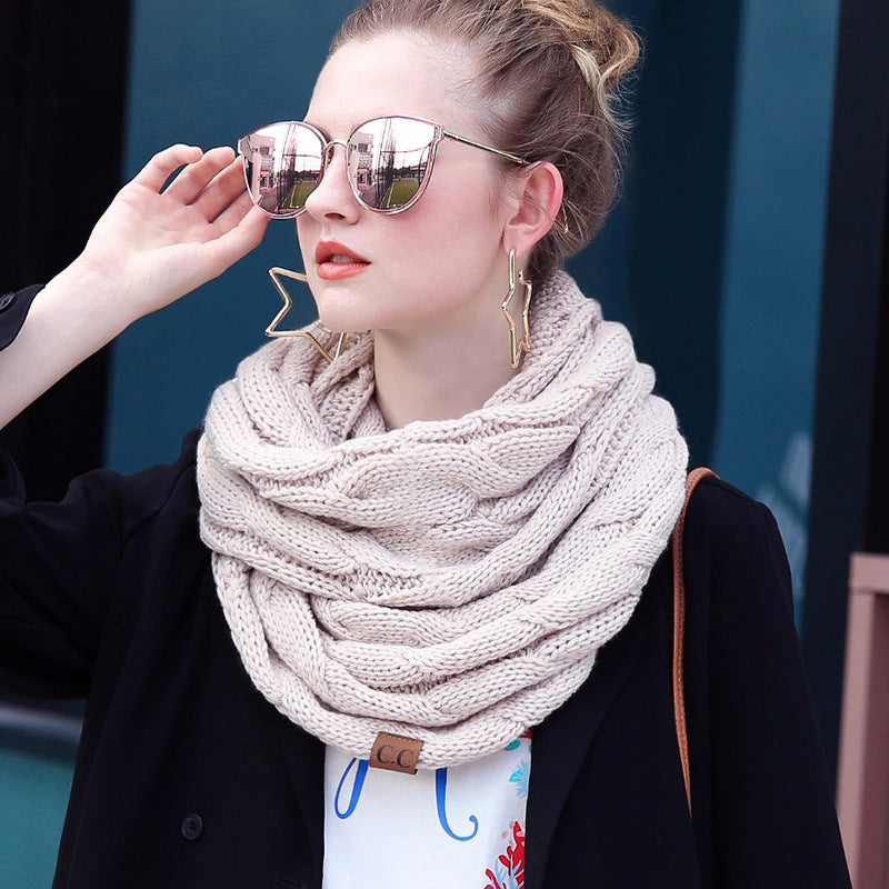 Autumn And Winter Hundred Towers Warm Knitted Scarf