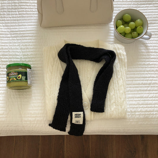 Casual Formal Wear Patch Letter Thin Scarf