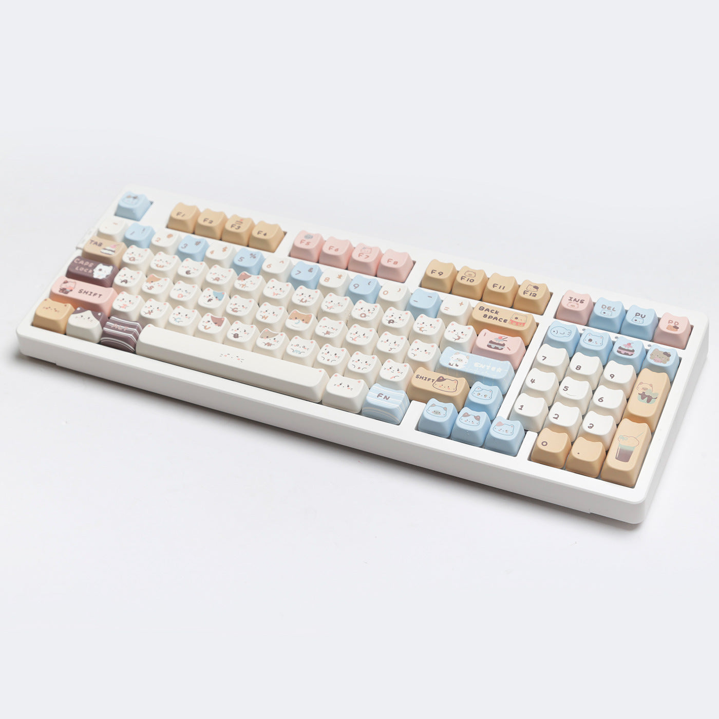 High Sea Salt Cat Full Set PBT Sublimation Key Cap March Past Space 7u Supplement