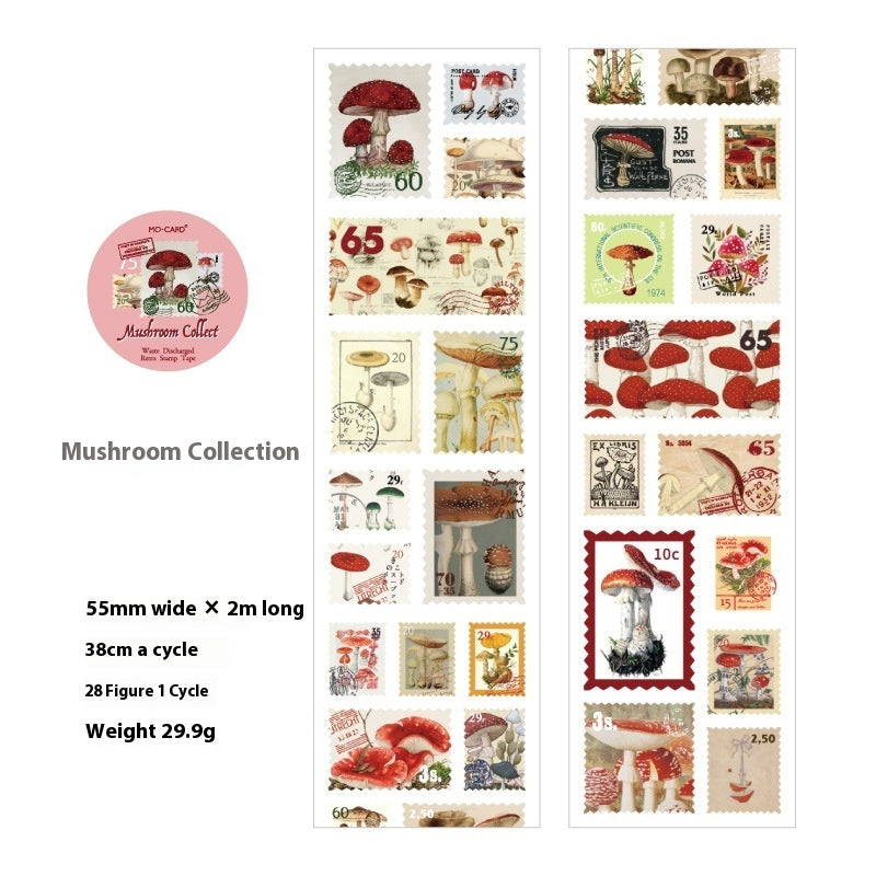 Retro Diy Journal Decoration Coated Paper Stamp