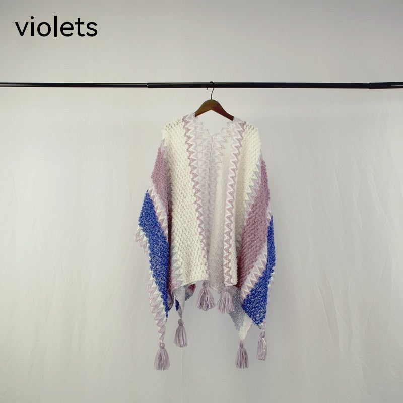 Ethnic Style Travel Cloak Scarf Dual-use