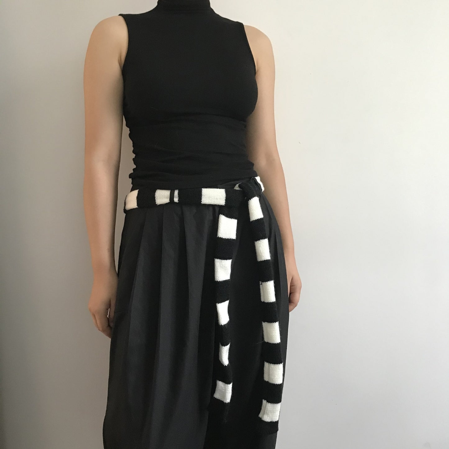 French Minority Striped Thin Scarf