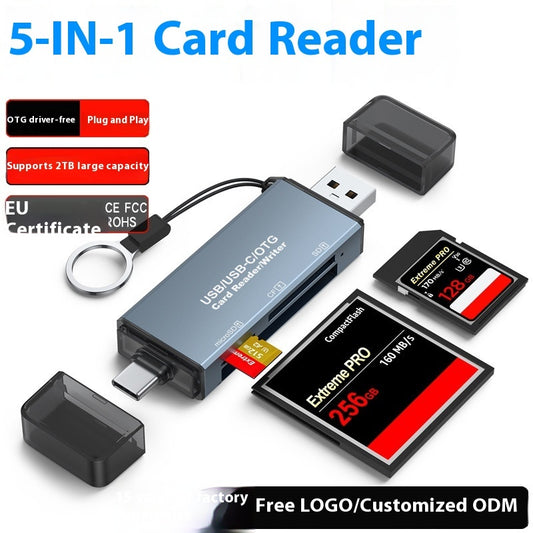 Cf Card Reader SD Car USB Three-in-one