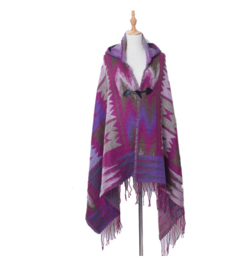 Ethnic Style Cloak Talma Women's Warm Scarf