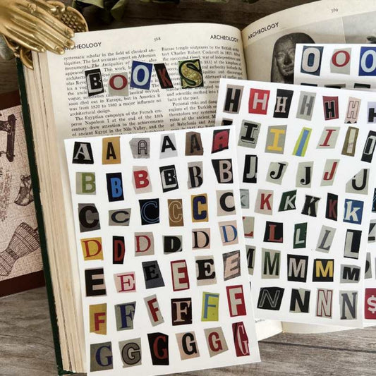 English Letters And Numbers Symbol Label Sticker Material Decoration Stickers