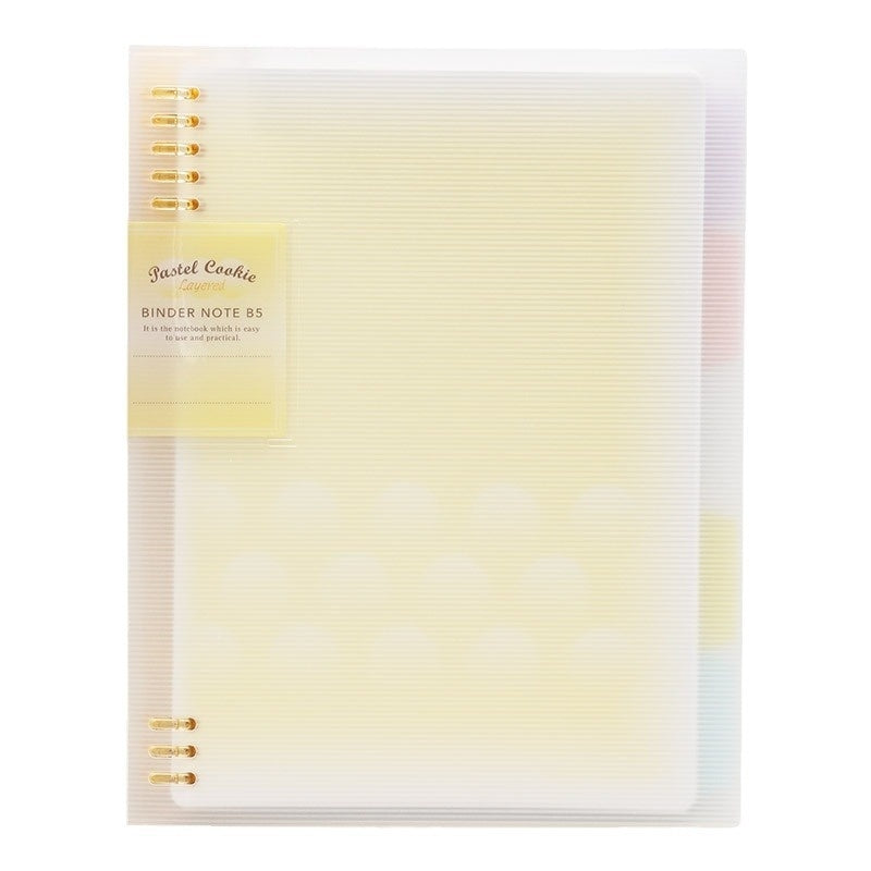 Loose Spiral Notebook Shell Pastel Cookie Soft Light Refill B5 Plaid Impression A5