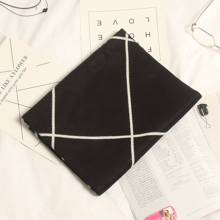Autumn and winter double-sided plaid cashmere scarf for ladies