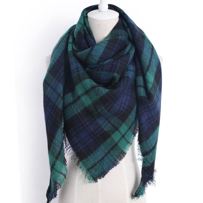 European And American Triangle Cashmere Women's Winter Scarf Shawl