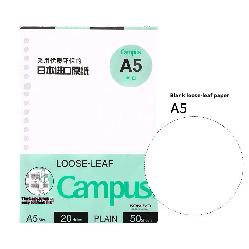 Loose Spiral Notebook Shell Pastel Cookie Soft Light Refill B5 Plaid Impression A5