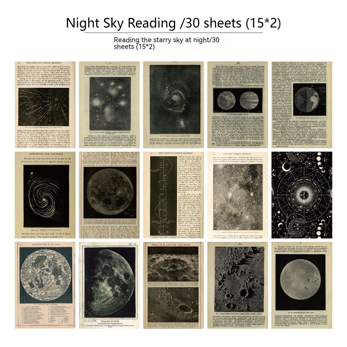 30 Pieces Diary Newspaper Decoration Scrapbook Material Paper