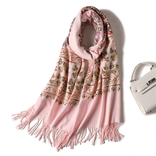 Solid Color Versatile Warm Shawl