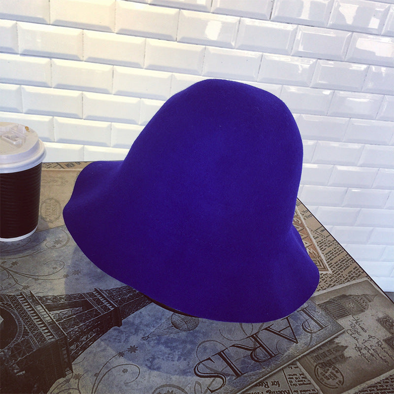 Thick pure wool top hat in autumn and winter