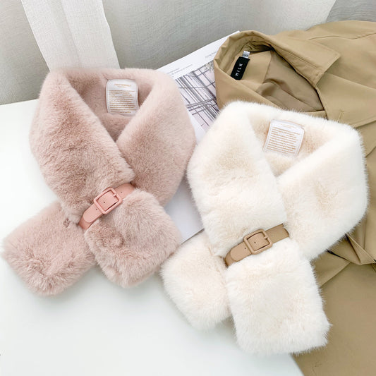 Korean Version Of Warm Fashion Cross Scarf