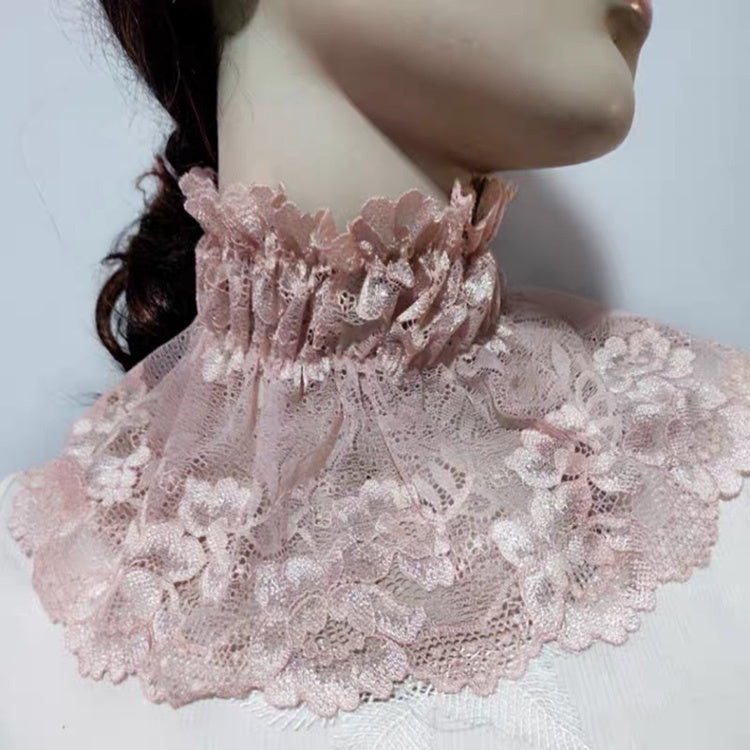 Hitching Fake Clothes Collar Mouth Spring And Autumn Winter Lace Scarf Female