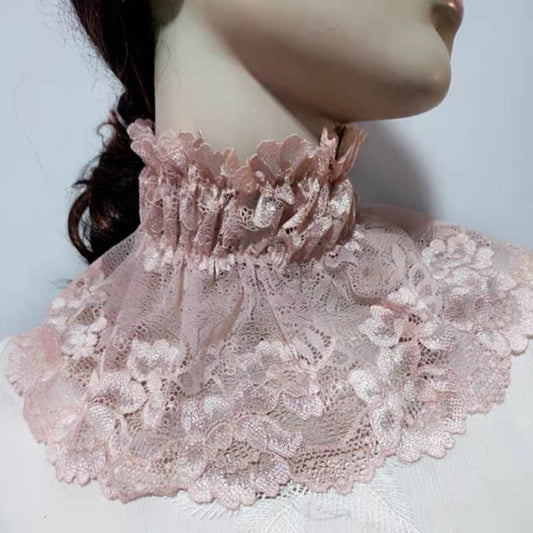 Hitching Fake Clothes Collar Mouth Spring And Autumn Winter Lace Scarf Female