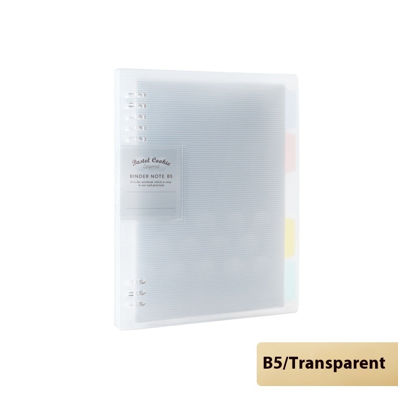 Loose Spiral Notebook Shell Pastel Cookie Soft Light Refill B5 Plaid Impression A5