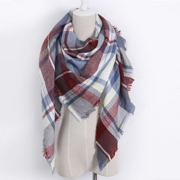European And American Triangle Cashmere Women's Winter Scarf Shawl