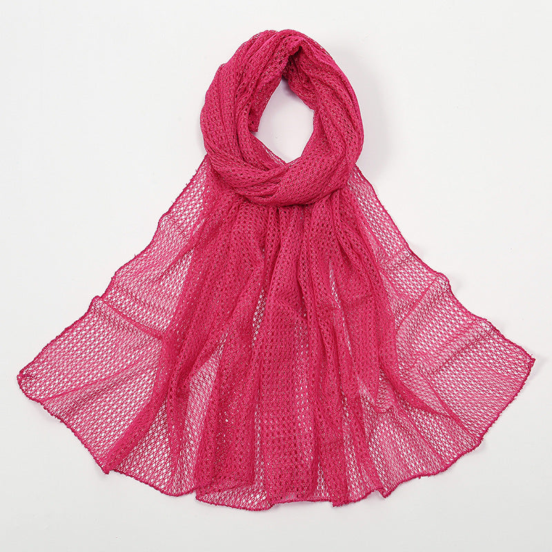 Breathable Gold Mesh Shawl Simple