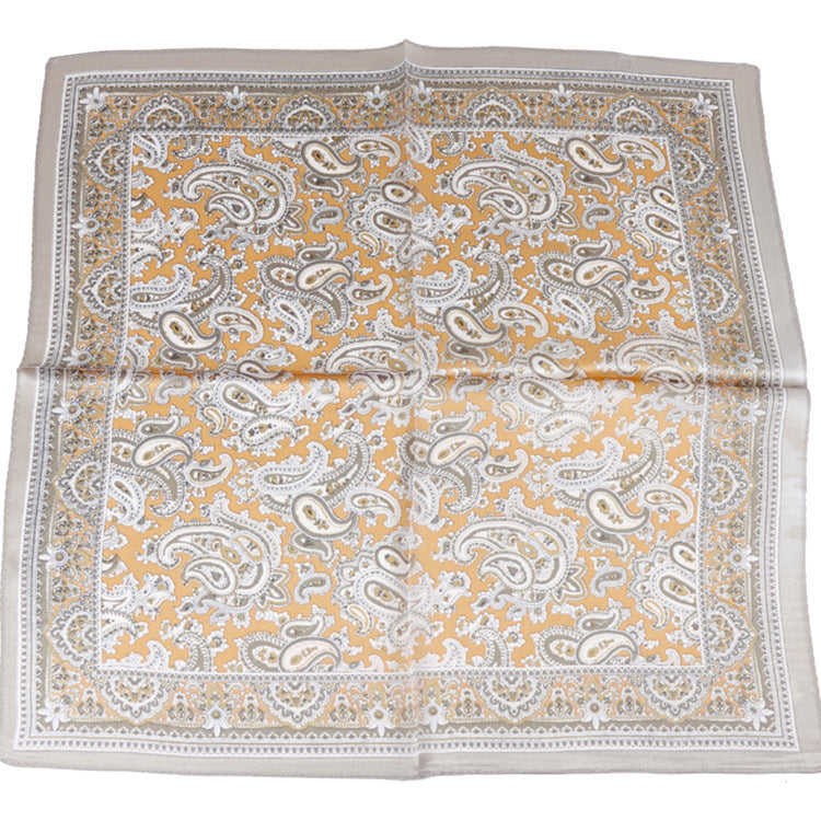 Men's Fashion Vintage  Cashew Flower Silk Scarf