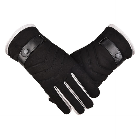 Suede cotton gloves motorcycle riding outdoor hand