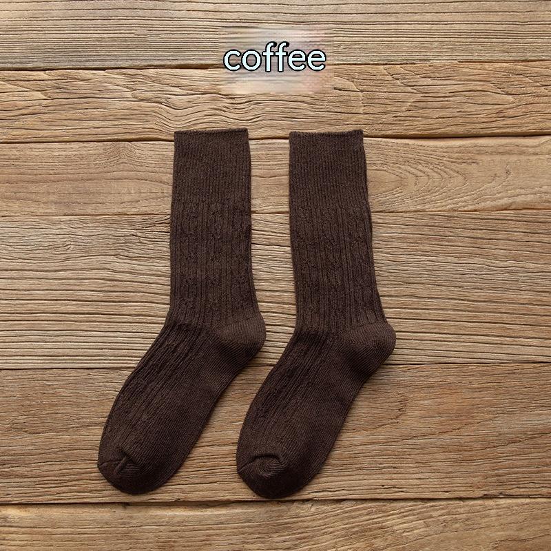Women's Thickened Keep Warm Pure Color Retro Stockings