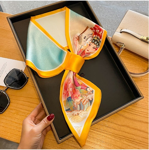 Simple Decorative Oil Painting Ear Scarf